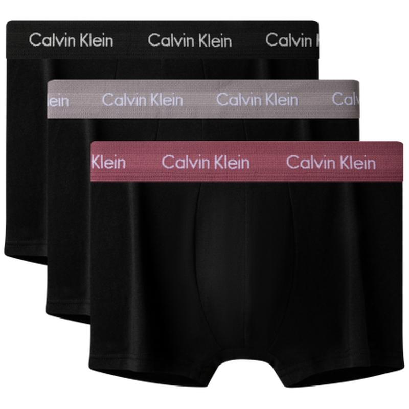 

Calvin Klein Jacquard Low-Rise Cotton Anti-Chafing Boxer Briefs Three-Pack Men underwear U2664O S