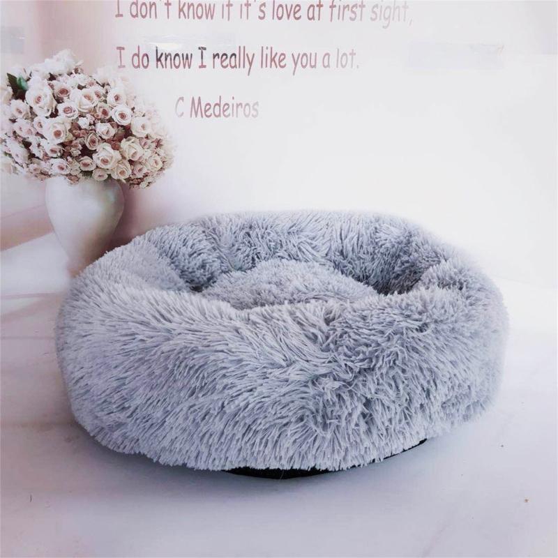 Cat Bed for Indoor Cat Winter Soft Round Sofa Bed Handmade for Small Kitten
