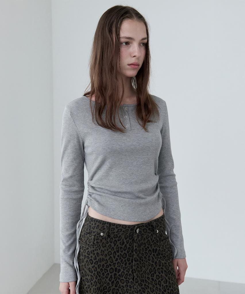 ROLAROLA Side String T-Shirt Gray