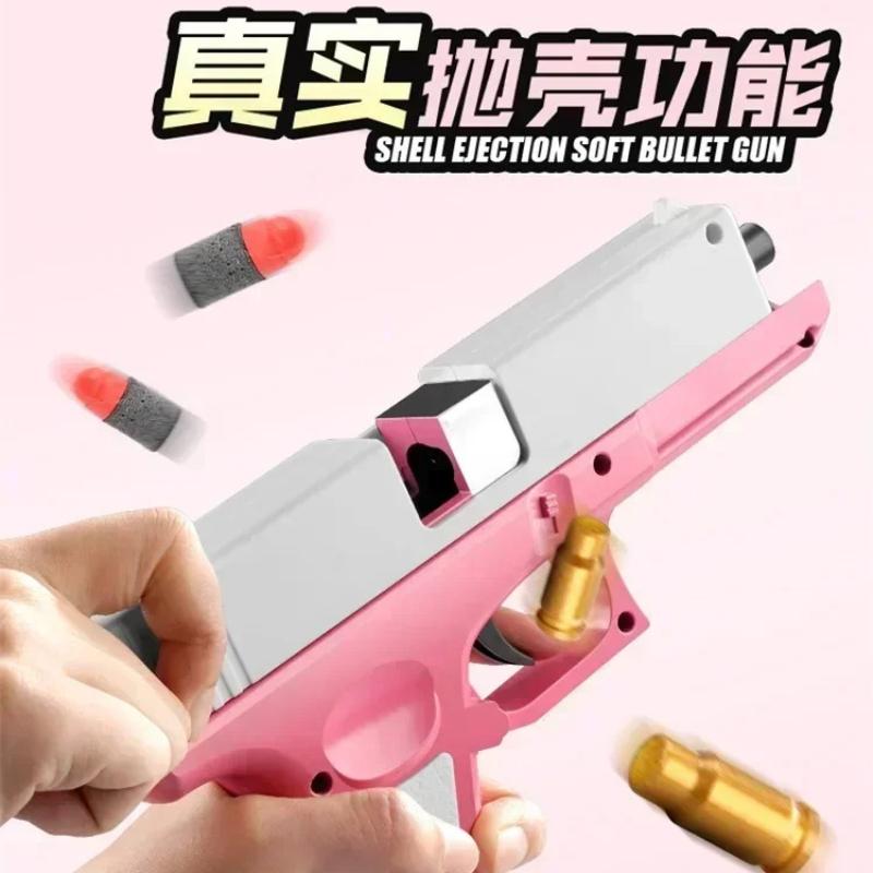 NEW High Quality Soft Bullet Air Gun Manual Toy Gun Lower Magazine Laser Outdoor Sports CS Game Weapons Children Gift Boys Gift