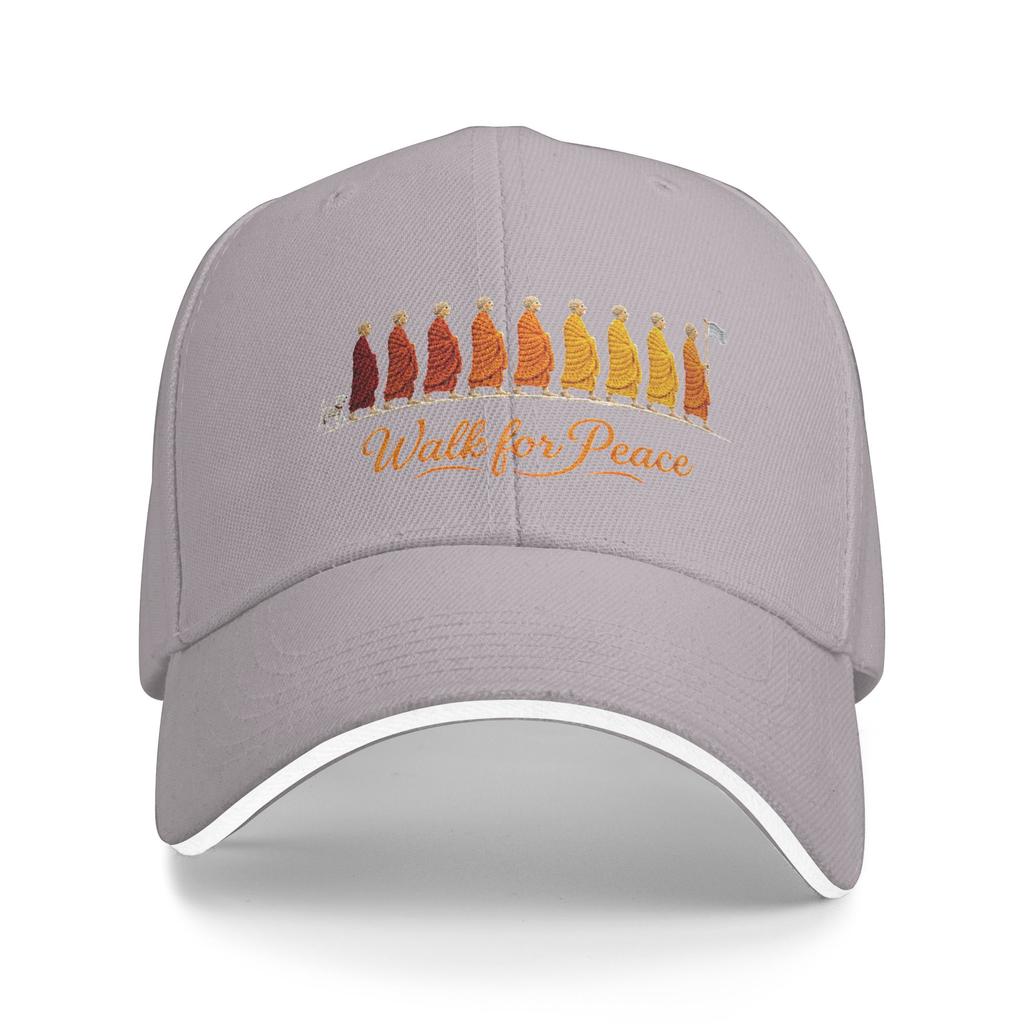 Gorra De Béisbol Casual Con Diseño De Monjes Caminando En La Paz De Zen Art Y Cita De Aloka Gorra Trucker De Verano Gorra Snap