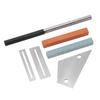 Guitar Tools Metal Hex File Silver Spacers 2 Holes Triangular Rule Grinding Stone Luthier Tool Repair Kit
