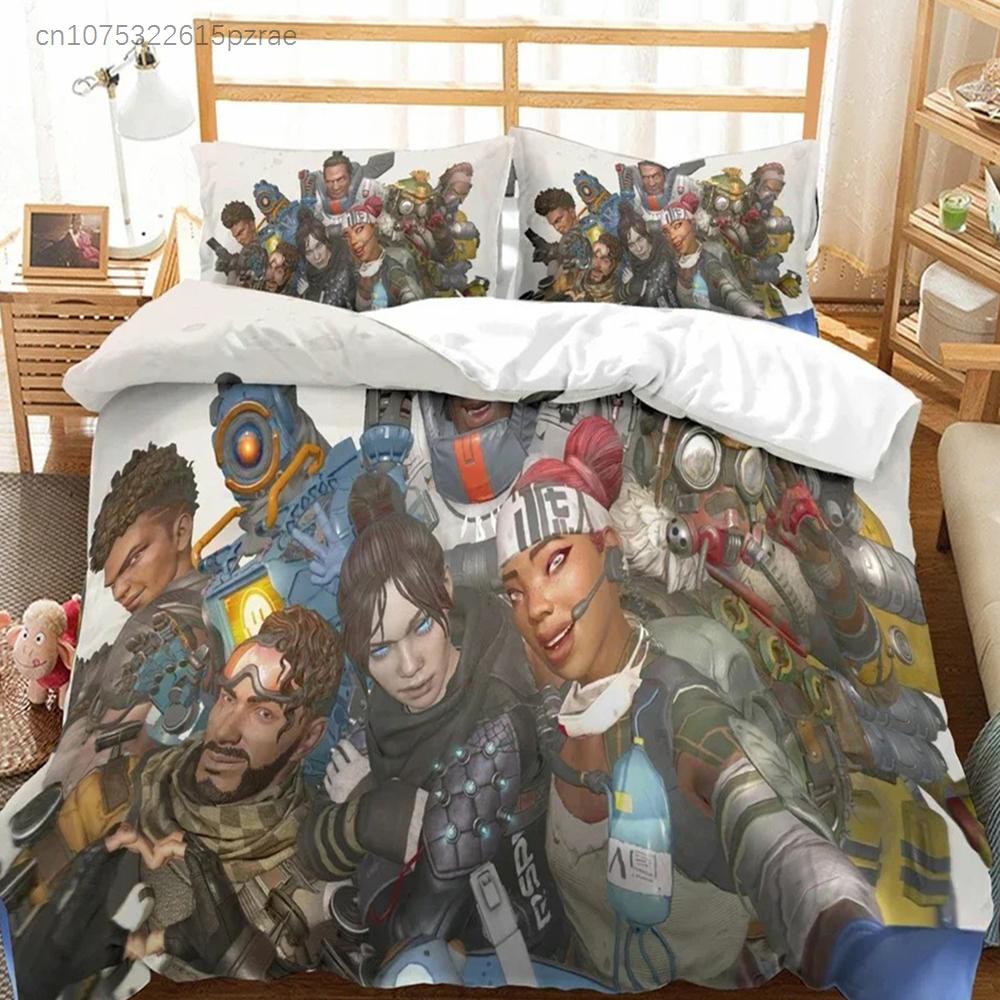 3D Printed Game APEX Legends Bedding Set 3D Printed Suitable For Bedroom Duvet Cover Set With Pillowcases Kids Home Textile