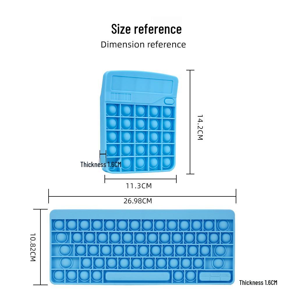 Silicone Educational Decompression Toy Calculator & Keyboard for Kids - Halloween & Christmas Theme