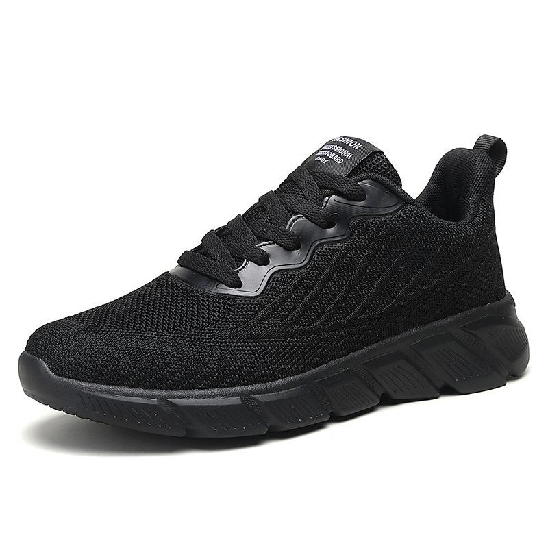 2025 Women's Shoes Spring and Autumn Mesh Shoes Women's Breathable Black Sports Shoes Women's Soft-soled Running Shoes Casual Couple Shoes