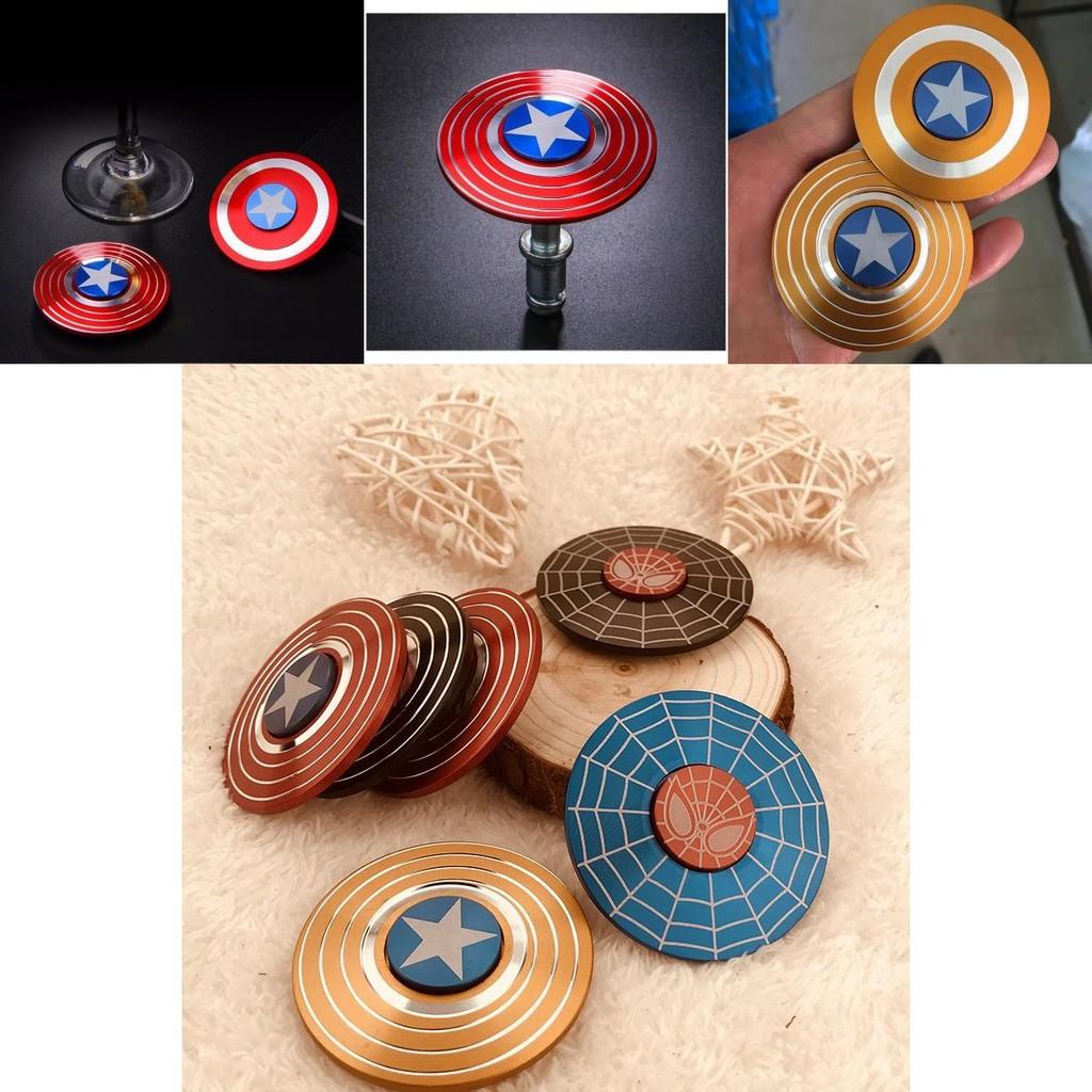 Lebhaft gefärbter Captain America Fidget Spinner mit Hochgeschwindigkeitsrotation zur Stressreduzierung