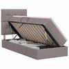 Storage Bed with Mattress Taupe 100 X 200 Cm Fabric