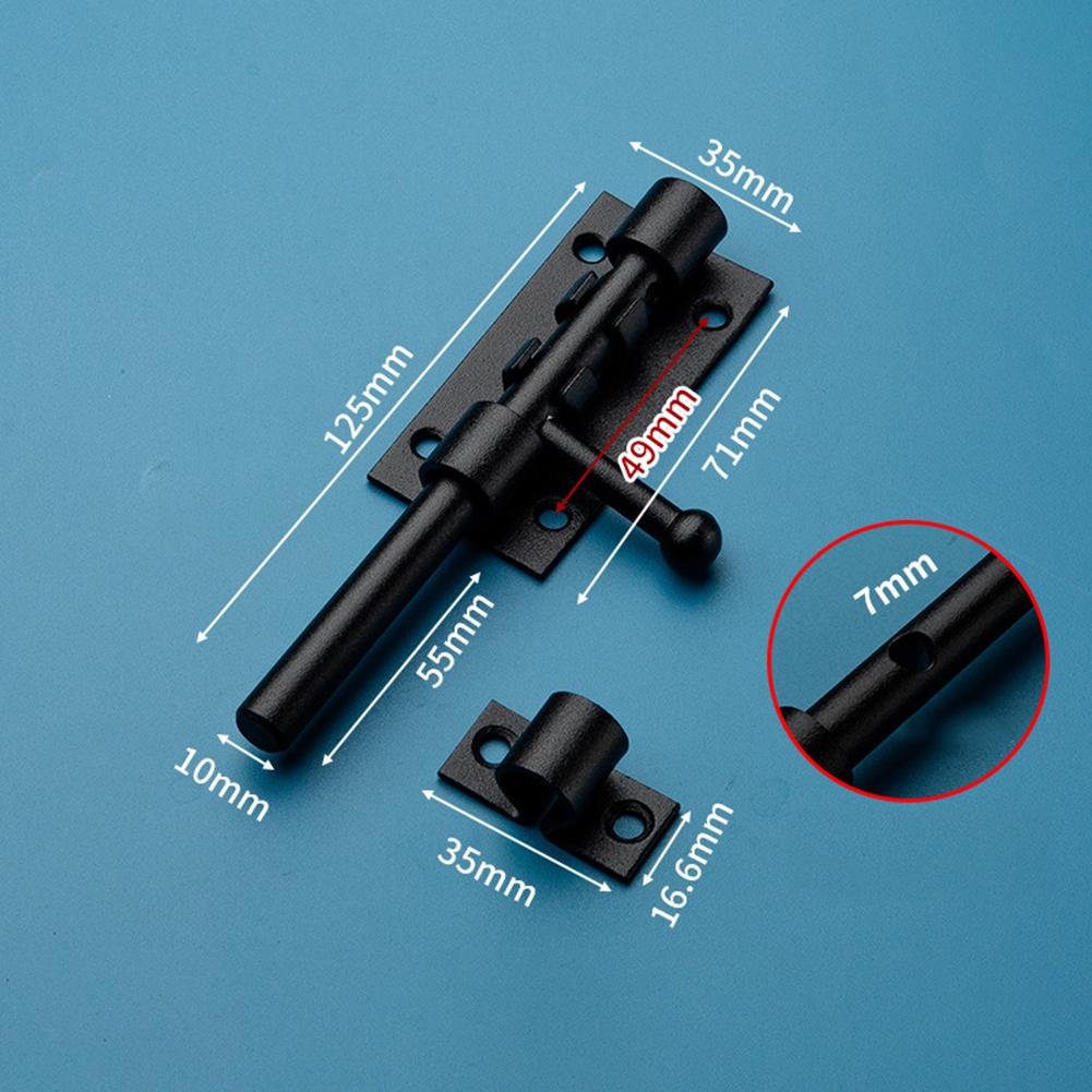 

Дверной болт из нержавеющей стали 304 с отверстием для замка, утолщенный болт из нержавеющей стали, оконные болты, защелка, пряжка для замка безопасности чёрный