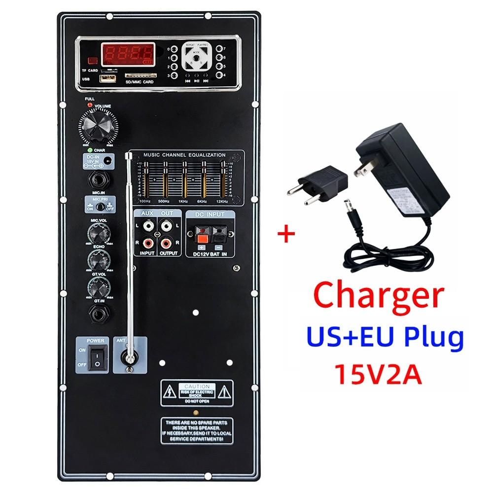 12V Digital Bluetooth 100W Amplifier Board for 8-18 Inch Speaker with Microphone Guitar U-Disk Input Recording Amplifiers Input 38 16 CM