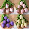 Tulip Artificial Flower With Pu Material For Home Decor And Photography Props