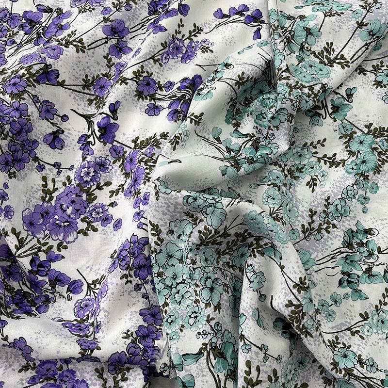 Viskose Stoff Blumenstoff Neu Digital Bedruckt zum Nähen Sommerkleid Kleidung DIY Handgemacht 100*145cm
