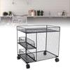 Mobile Storage Rack Breathable Space Saving Kitchen   with 360 Degrees  Rotating Lockable Wheels Pull Out Baskets for Bowls Dishes