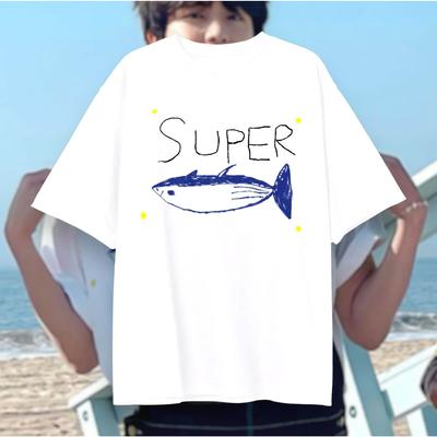 Jin Super Tuna Fish T Shirt Kawaii Retro Fashion Men/women Clothing Harajuku High Quality Tops Cotton Clothes Days Gifts Tshirts
