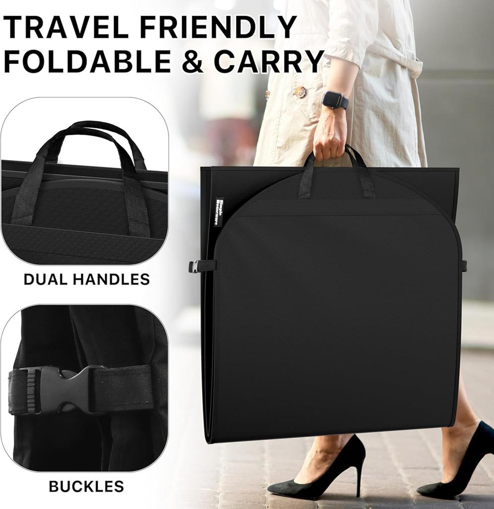 Garment Bags for Travel Clothes Dust Cover Hanging Garment Bags for Men Double Sides Zipper Large Pockets Storage Bag Closet Clo