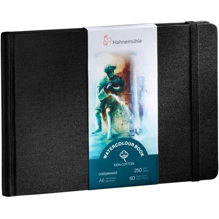 Carnet aquarelle - watercolour book - 100% coton - 250g/m² - 30 feuilles grain fin - paysage - a6 - hahnemühle