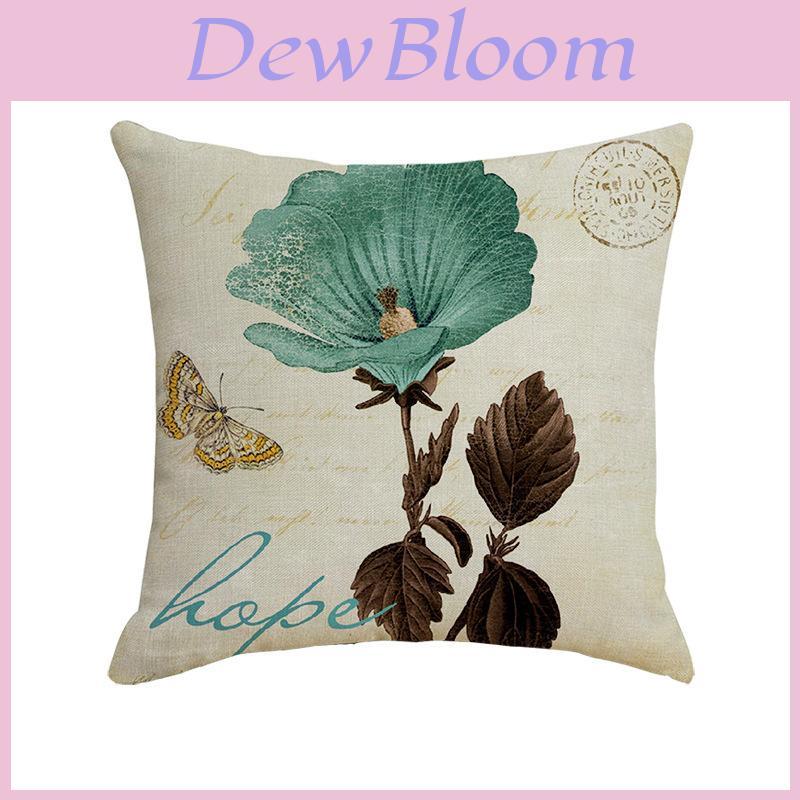 Floral Butterfly Pillowcase For Living Room Decor With Polyester Material For Home Use