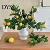 Lemon Branch Centerpiece Artificial Lemons Tree Branches Faux Greenery Stems with Lifelike Fruits Realistic Zero Care Fruit Fake Plants for
