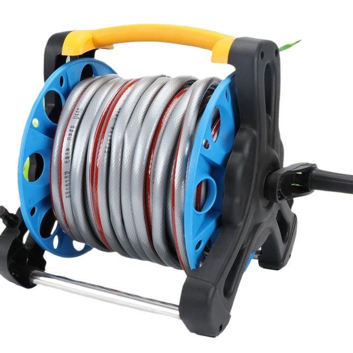 Garden Hose Cart Reel & Storage Rack Set for Household & Car Wash Use