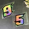 1PC Arabic Numerals Motorcycle Stickers Waterproof for Motorbike Fuel Tank Fender Fairing Scooter Helmet Bike Vinyl Decals