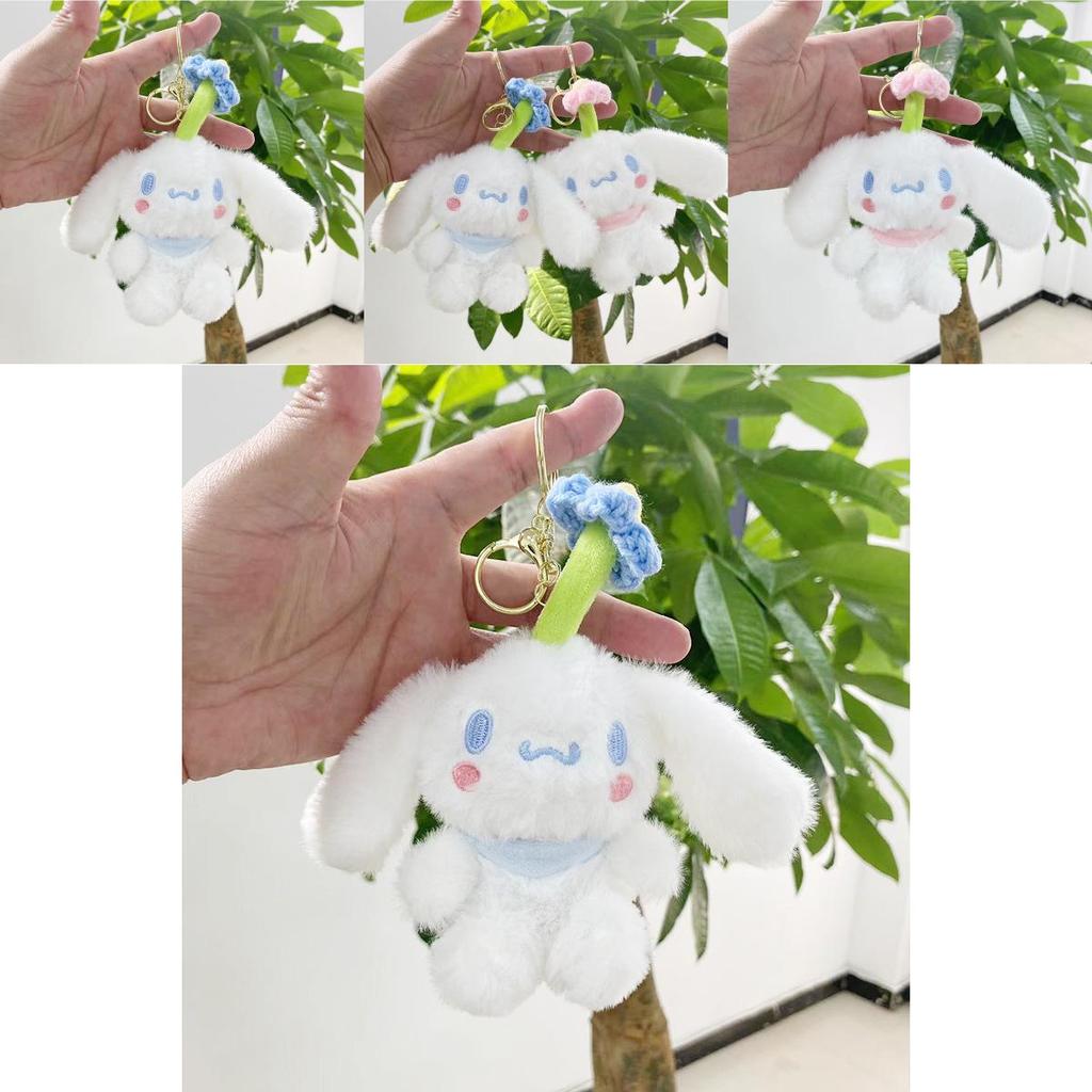 Cute Plush Cinnamon Dog Keychain Charming Stuffed Toy For Stylish Bag Decorations