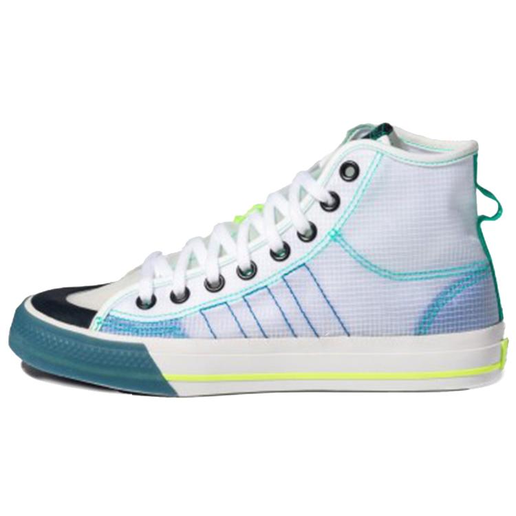adidas Nizza High RF 'White Lush Blue' (Unisex) Cloud White / Lush Blue / Legend Ink Skateboard Shoes FY3093