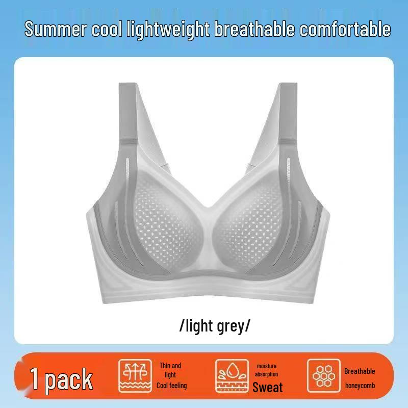 

Gu Jin Tila Queen 6.0 Антигравитационный бюстгальтер: Aurora Wind Jelly Strip, Беспроводной бюстгальтер с мягкой поддержкой для женщин. XL 80D/85BC 120-135 lbs серый