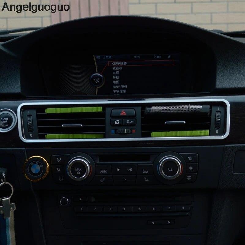 3PCS AC Outlet Trim Air Outlet Frame Stickers Covers For BMW 3 Series E90 2005-2012 ( Red, Silver Option)