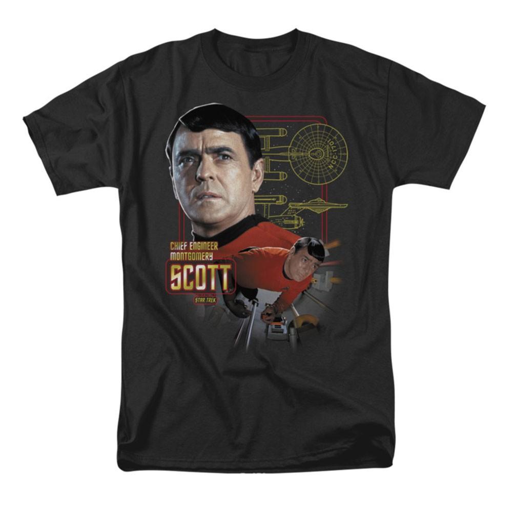 Men s Star Trek Chief Engineer Scott T-shirt XXX-Large Black M