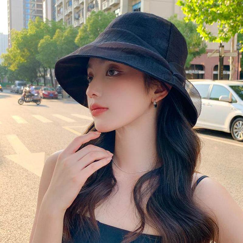 Women'S Summer Organza Fisherman Hat Stylish And Versatile Sun Hat Outdoor Hat