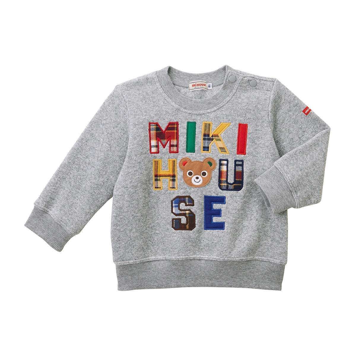 

MIKIHOUSE Світшот 80см Сірий 13-5602-821 сірий колір