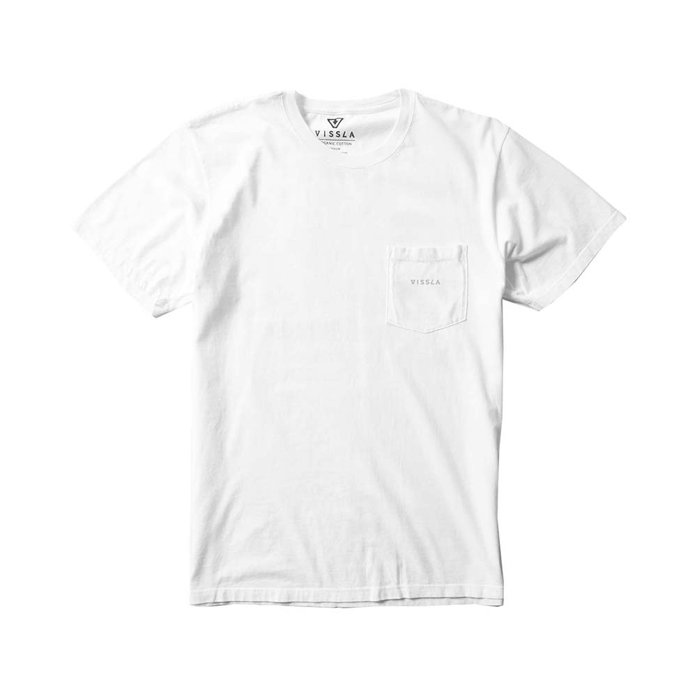 Bisla Винтаж Vissla Премиум Футболка с карманом-Wht Xl