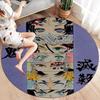Demon Slayer Art Round Area Rug Carpet Rug For Living Room Bedroom Sofa Playroom Decor Nonslip Floor Mat