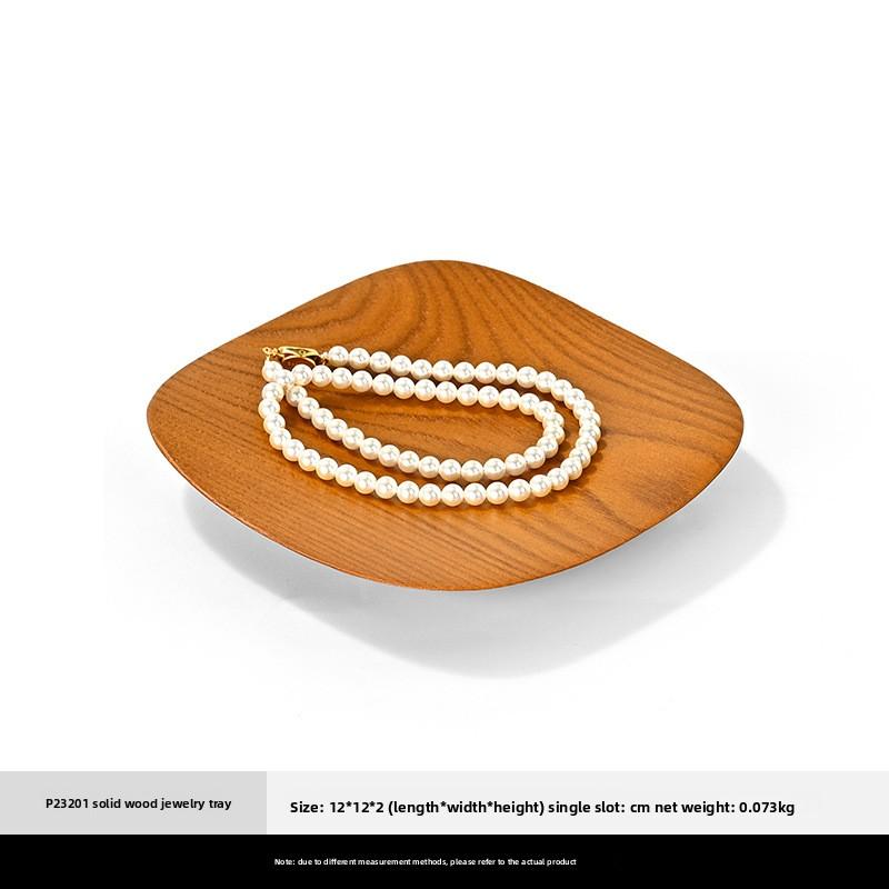 

Solid Wood Jewelry Display Tray, Ring, Wenwan Bracelet, Earring & Bangle Storage, Jewelry Viewing Plate