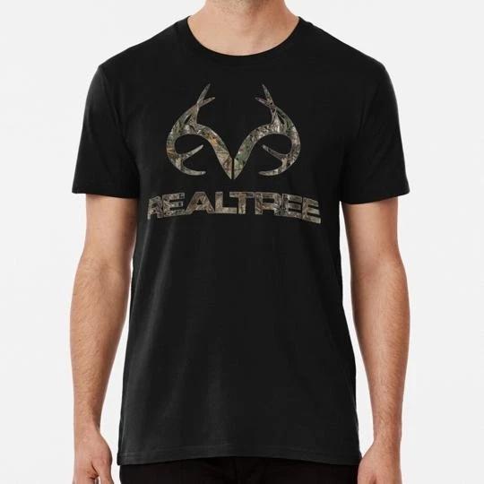 Real Tree Camo Antlers 8 Point Buck Size S to 5XL Made in the USA T shirt S