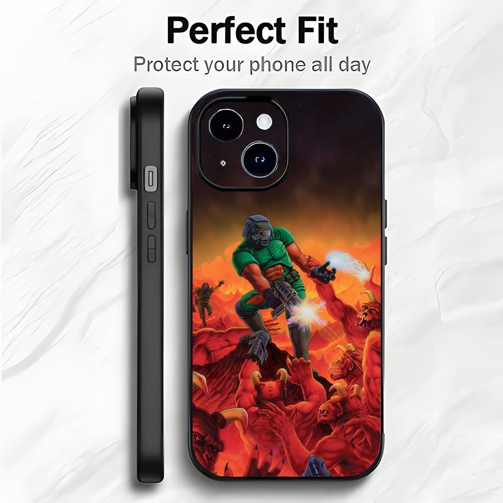 Brutal Fast Game D-Doom Eternal Phone Case Phone Case Soft Packaging Lightweight For iPhone17 16 15 14 13ProMax