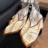 91Cm square scarf silk scarf women's new literary and fashion scarf accessories autumn and winter retro versatile shawl