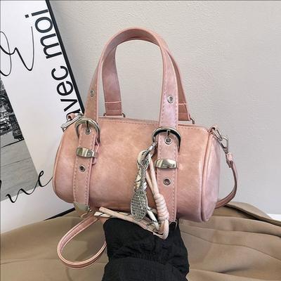 Fashion Hand Carry Cylinder Bag Women's New Casual Messenger Bag Versatile Shoulder Bag
