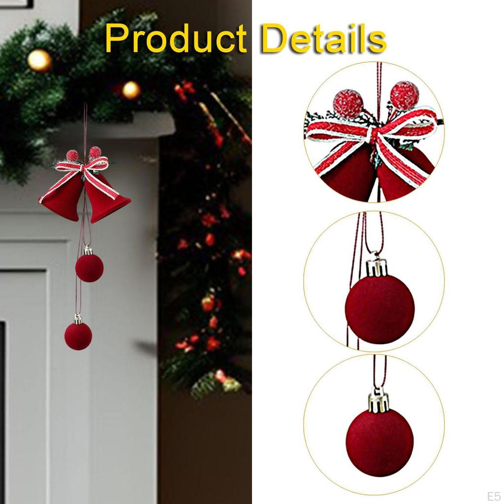 Christmas Bell Hanging Ornament Decorative Pendant Tree Decoration for Outdoor
