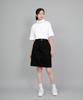 Seinteukeulu Wide Dome Half-Band Midi Skirt Wdm-1305 Black
