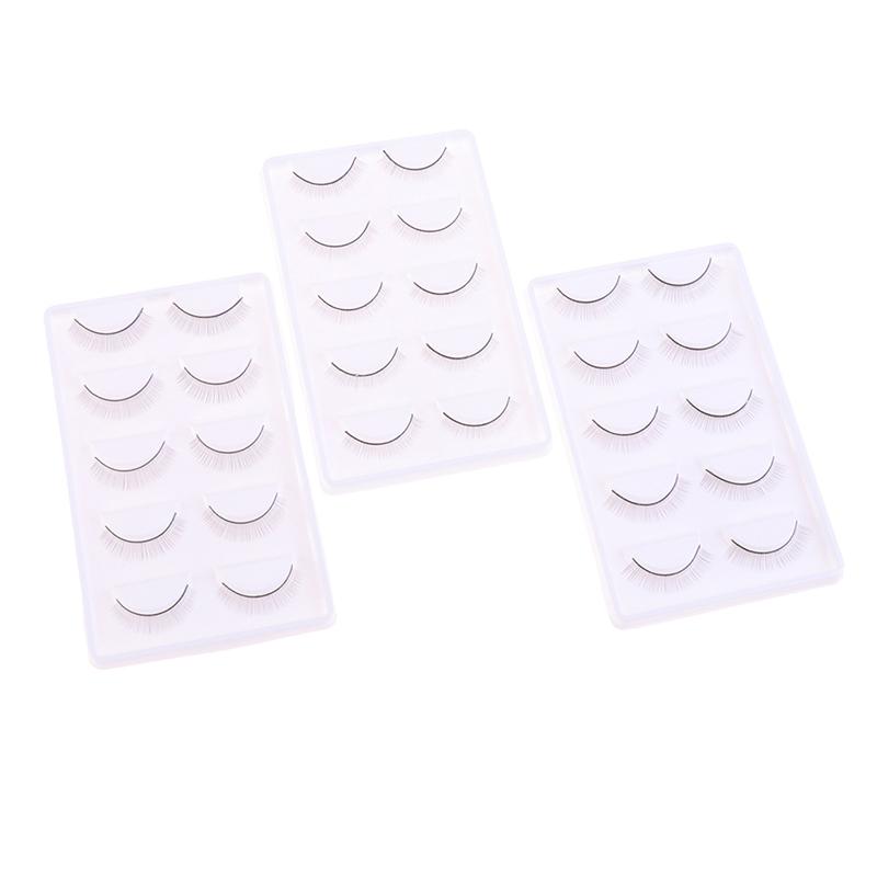 5 Pairs Individual Practice False Eyelashes Natural Training Lashes Eyelash Extension Practicing For Beauty Makeup Tools