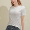 Women's Fashion Round Neck Short Sleeve Top T-Shirt Short Bottoming Shirt