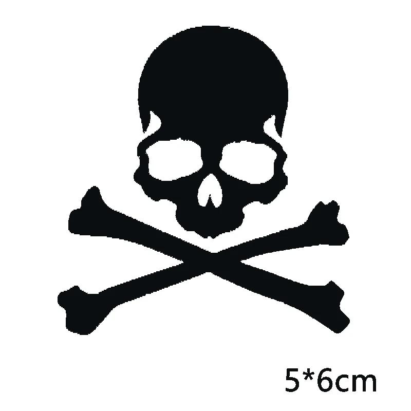 

1pc Bike Sticker 5x6cm Fixed Reflective Gear Skeleton Sticker Fluorescent Skull MTB Reflector Decal Accessories Pegatinas чёрный