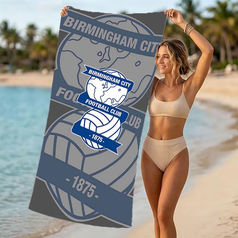 Beach Towel with BIRMINGHAM CITY LOGO Pattern - soft,absorbent,machine washable Lightweight&Modern,swimming,Travel Essentials