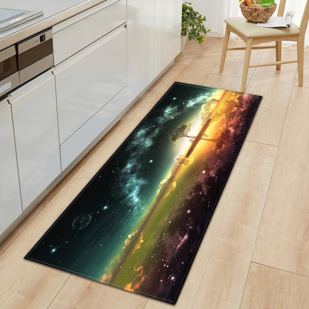 Kitchen Long Starry Sky Floor Mat Doormat Carpet Floor Mat