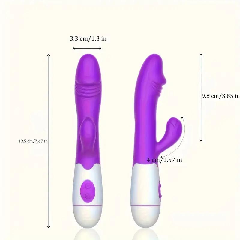 1 Pc G-spot Vibrating Stimulator, Silicone Vaginal Anal Dildo Massager, For Female Masturbation, Adult Sex Toys (without Batteries)