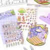 Kawaii Mini Cartoon Rainbow Castle Cabin Landscape Stickers Visual 3D Stacking Miniature Scene Pocket Cabin Children Stickers