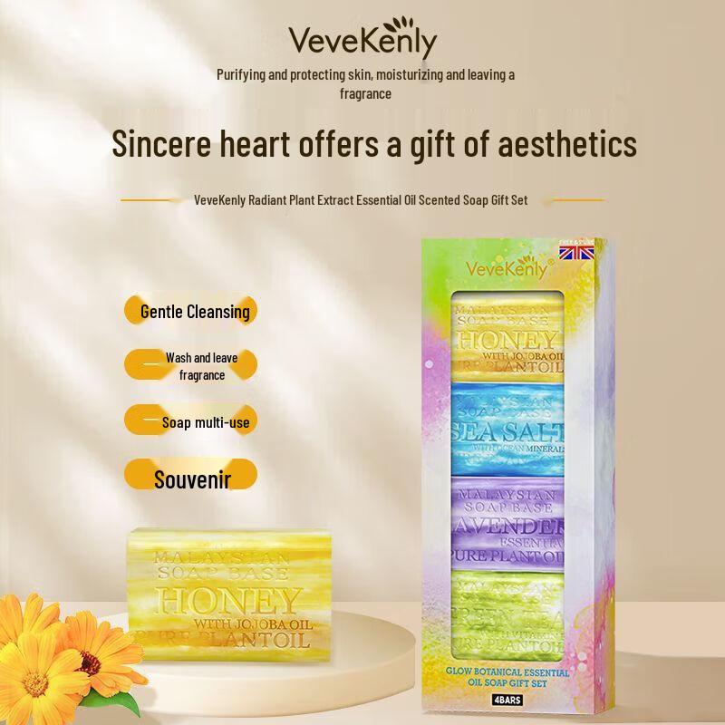 VEVEKENLY Botanical Essential Oil Scented Soap Gift Set