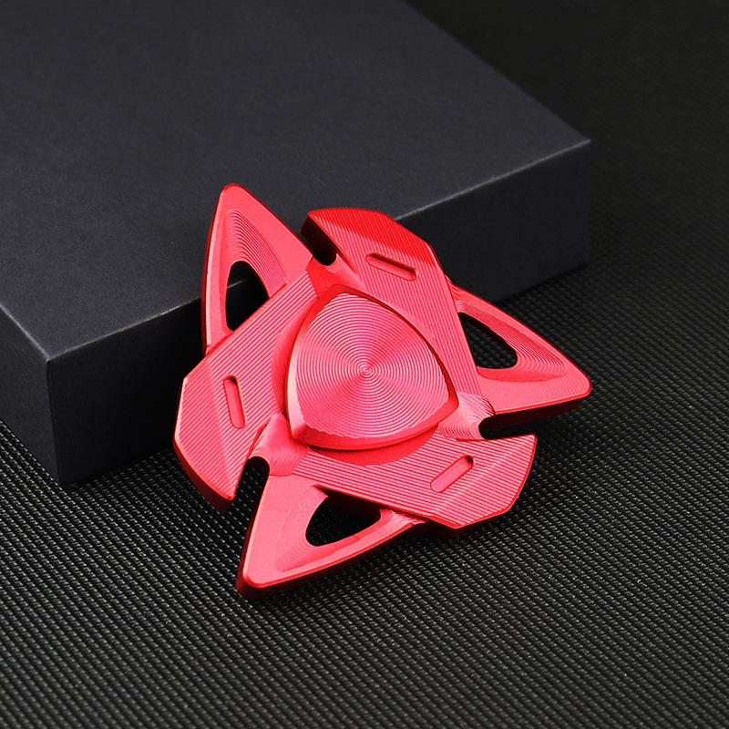 SCIONE Luminous Fingertip Gyro Aluminum Finger Gyro Metal Colorful Luminous Rotating Decompression Toy