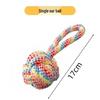 Pet Interactive Cotton Rope Teething Ball with Double Pull Knot for Dogs