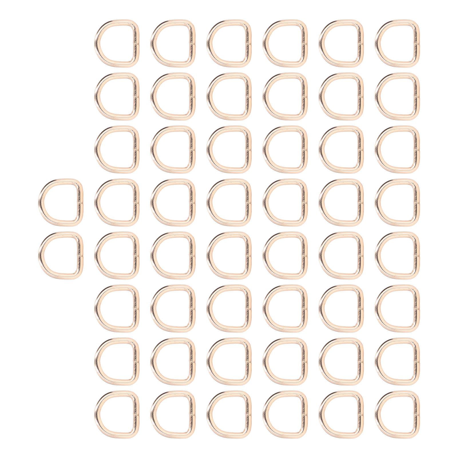 

50 шт. D-образные кольца с плотным соединением, прочные, с хорошим гальваническим покрытием, устойчивые к ржавчине, швейные кольца, пряжка для DIY золотой